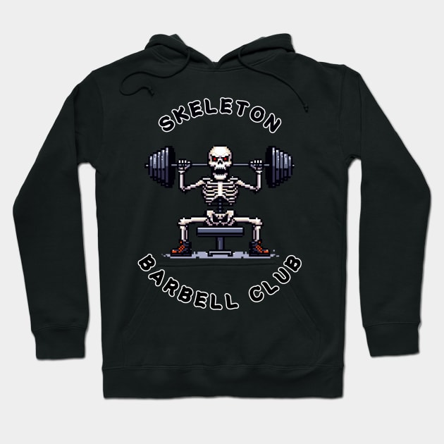 Skeleton Barbell Club Hoodie by FriskyLama